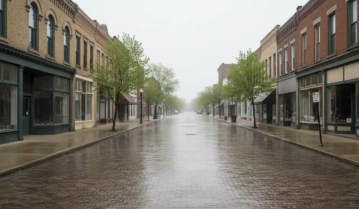 Water damage restoration technician working on a property in DeWitt, MI