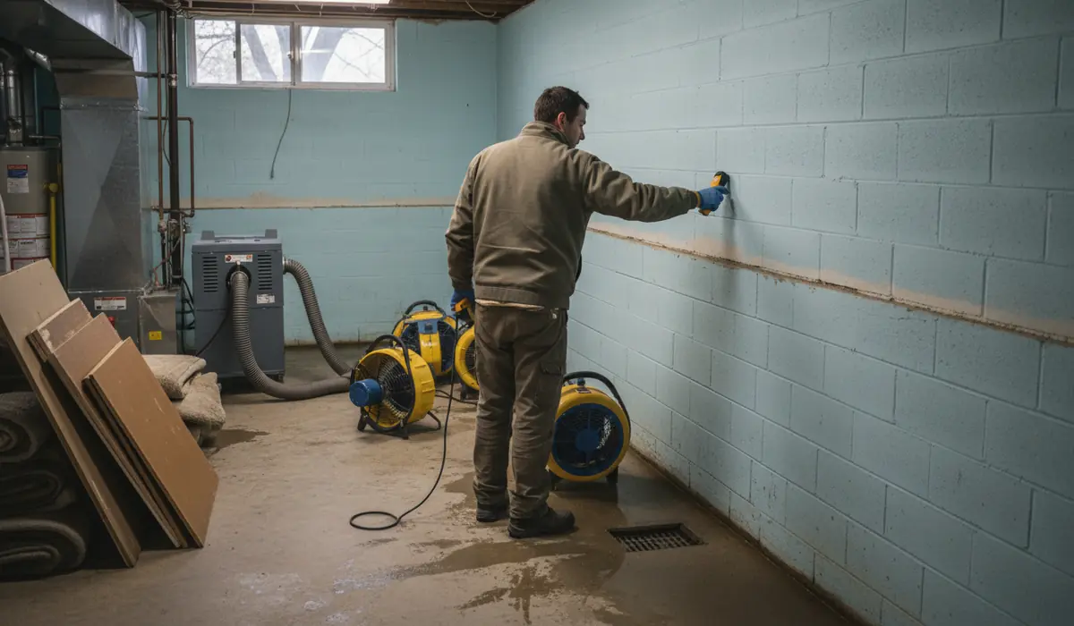 Storm & Flood Damage Restoration in progress on a property in Lansing, MI