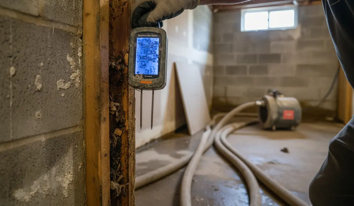 Structural Drying & Dehumidification in progress on a property in Lansing, MI